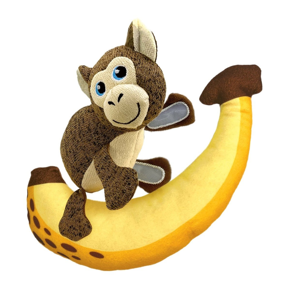 KONG Pull-A-Partz Pals Dog Toy Monkey, Medium, view 3