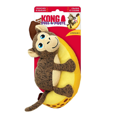 KONG Pull-A-Partz Pals Dog Toy Monkey, Medium