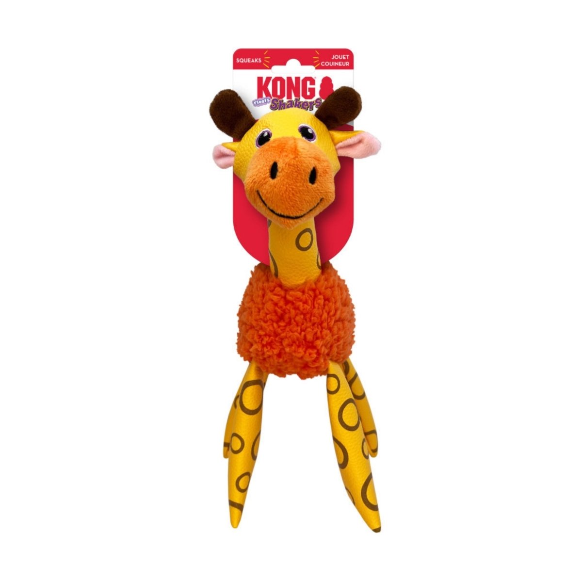 KONG Shakers Floofs Plush Dog Toy Giraffe, 1ea/MD - Pets Perfect