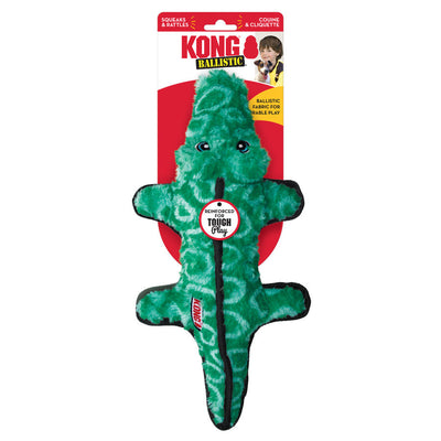 KONG Ballistic Dog Toy Alligator, Medium/Large, 2-Count
