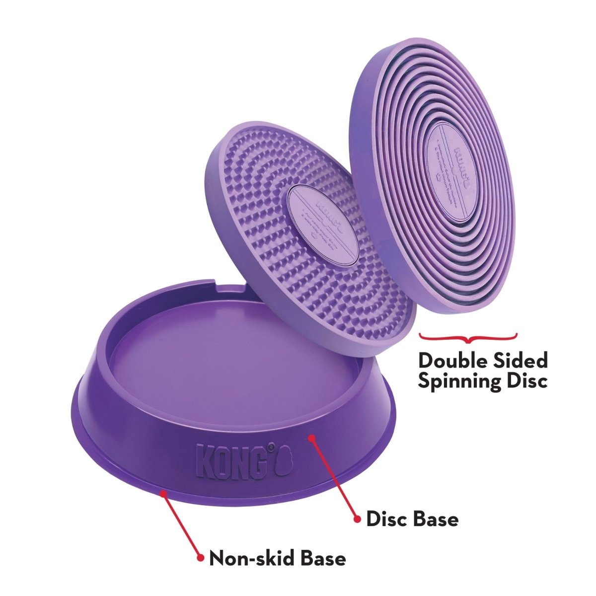 KONG Licks Spinz Treat Dispenser 1ea/SM - Pets Perfect
