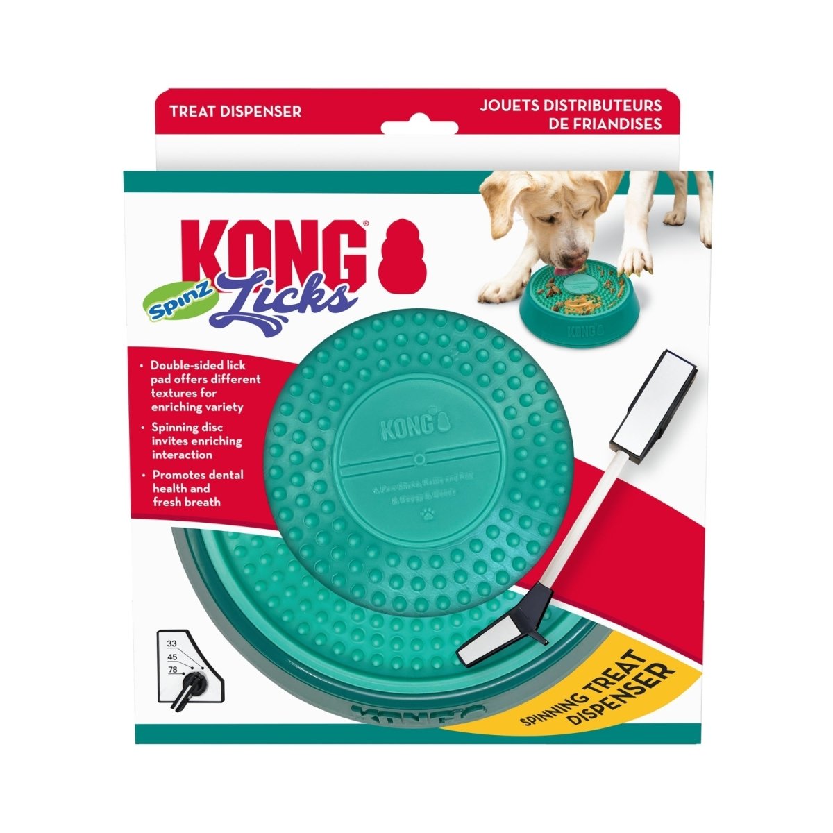 KONG Licks Spinz Treat Dispenser – Large - Pets Perfect