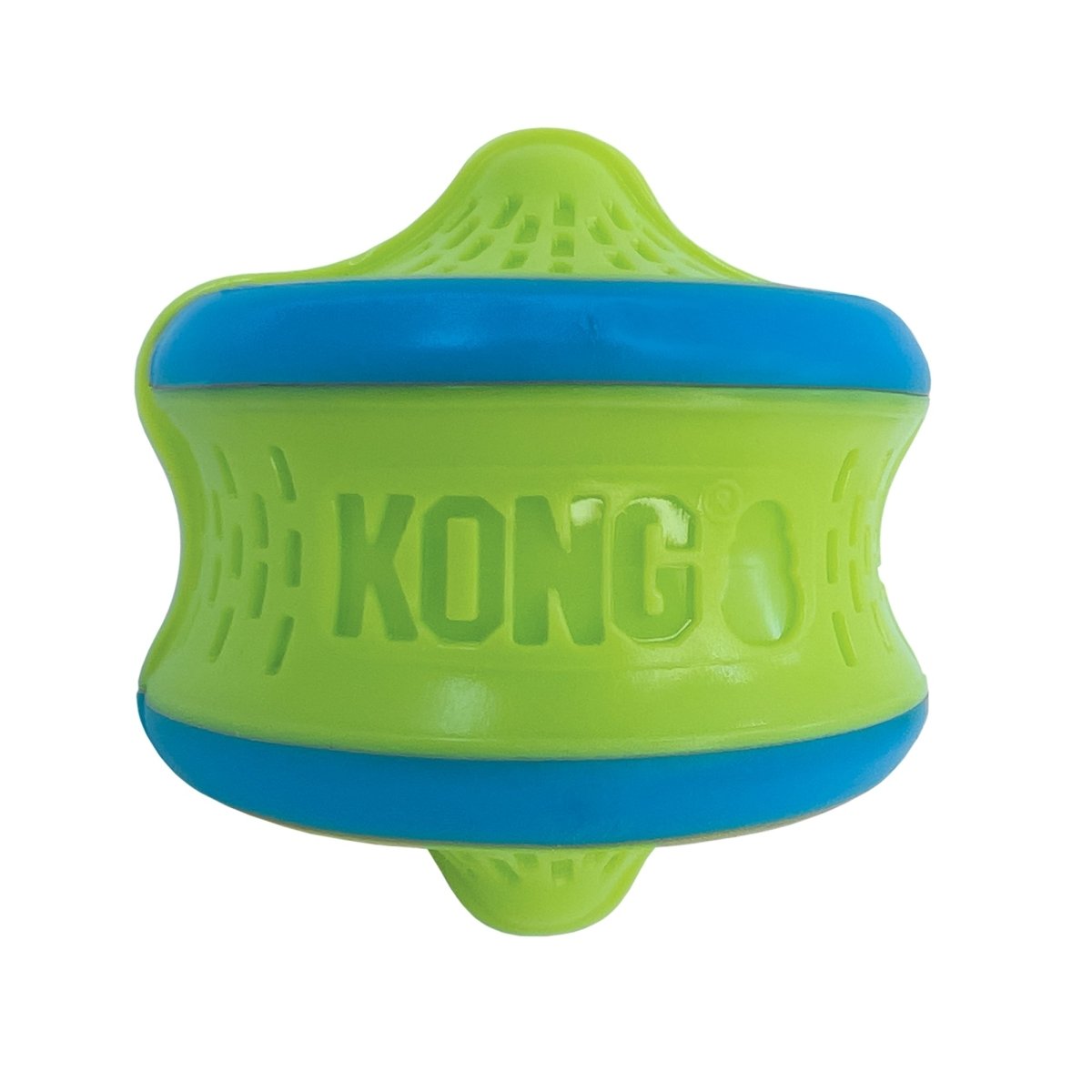 KONG Rambler Rattlez Dog Toy Swirl Ball, MD (2 pack) - Pets Perfect
