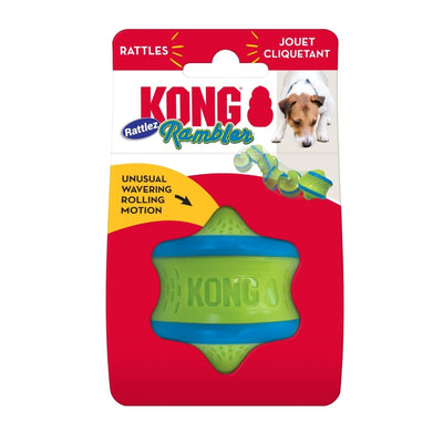KONG Rambler Rattlez Dog Toy Swirl Ball, Medium (2 ct)