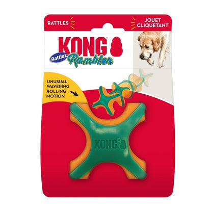 KONG Rambler Rattlez Dog Toy X - Ball, LG (2 pack) - Pets Perfect