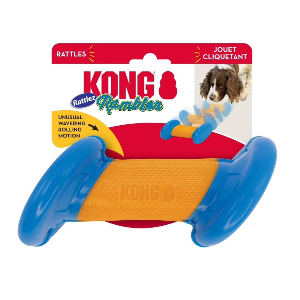 KONG Rambler Rattlez Dog Toy Dumbbell, Large (2 ct)