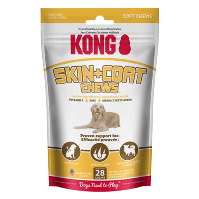 KONG Skin & Coat Soft Chews Dog Treats 28 ct