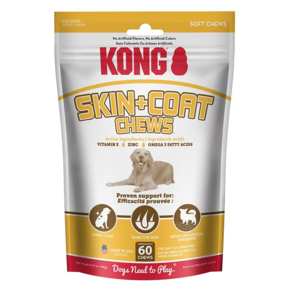 KONG Skin & Coat Soft Chews Dog Treats 60 ct