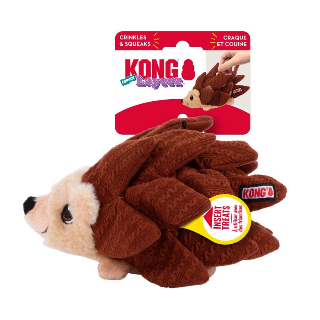 KONG Layerz Forage Hedgehog Dog Toy – Medium - Pets Perfect