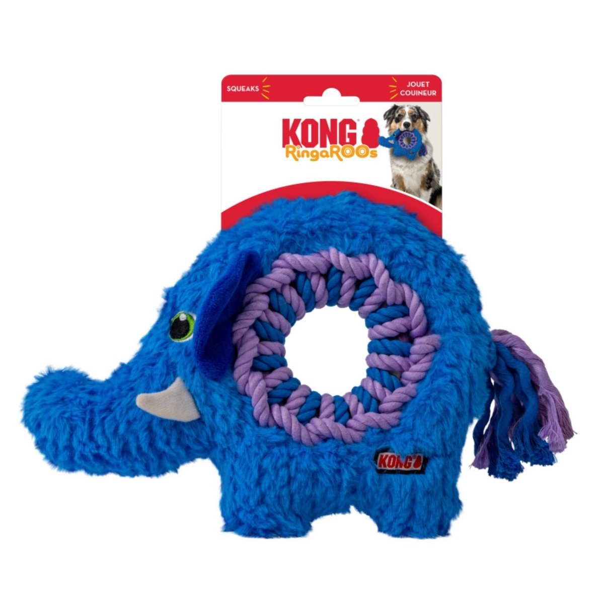 KONG Ringaroos Dog Toy Elephant, 1ea/MD - Pets Perfect