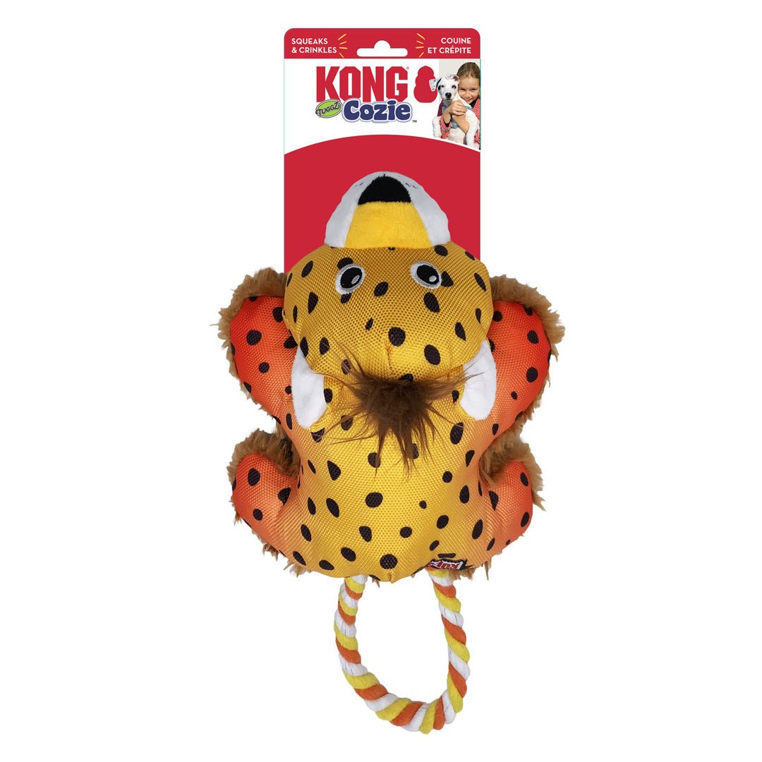 KONG Cozie Tuggz Dog Toy Cheetah 1ea/MD/LG - Pets Perfect