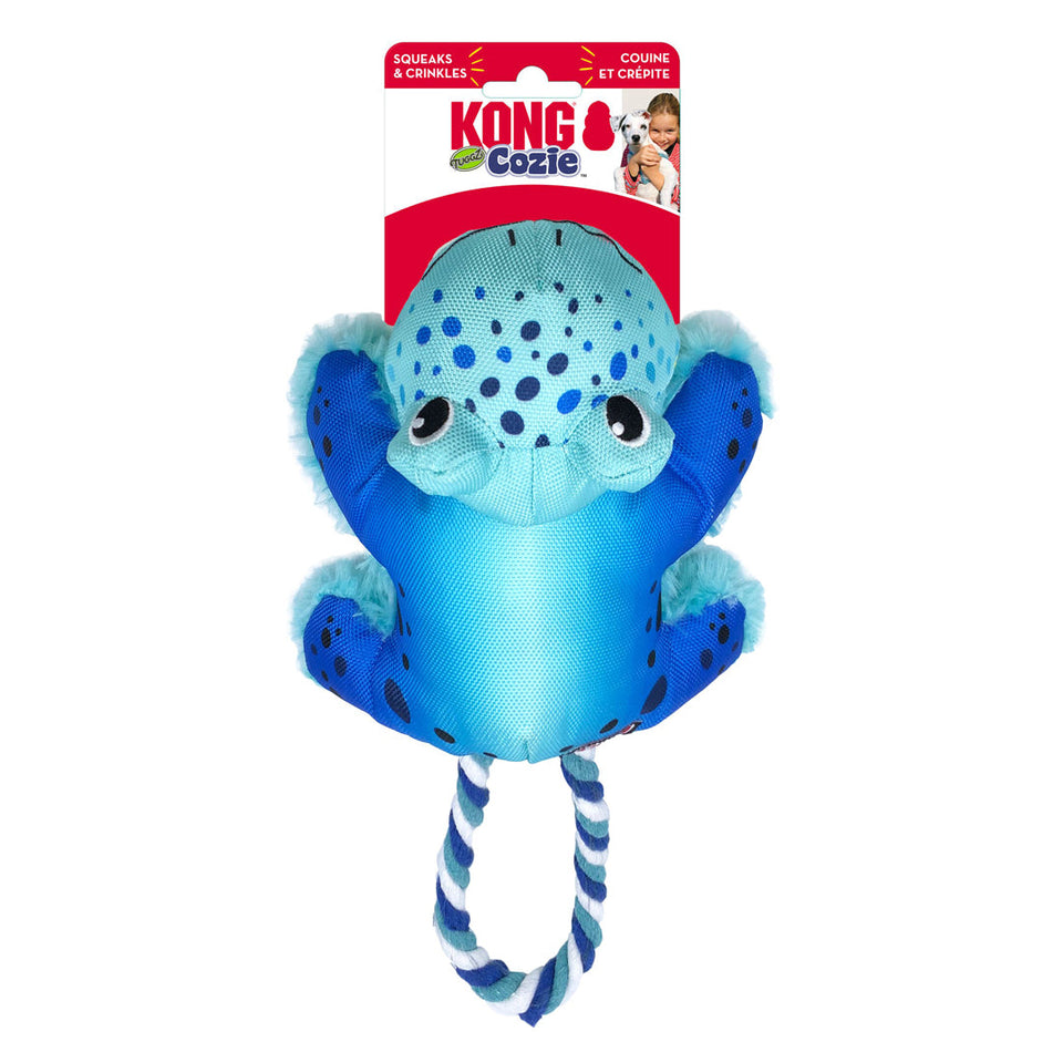 KONG Cozie Tuggz Dog Toy Frog Medium/Large