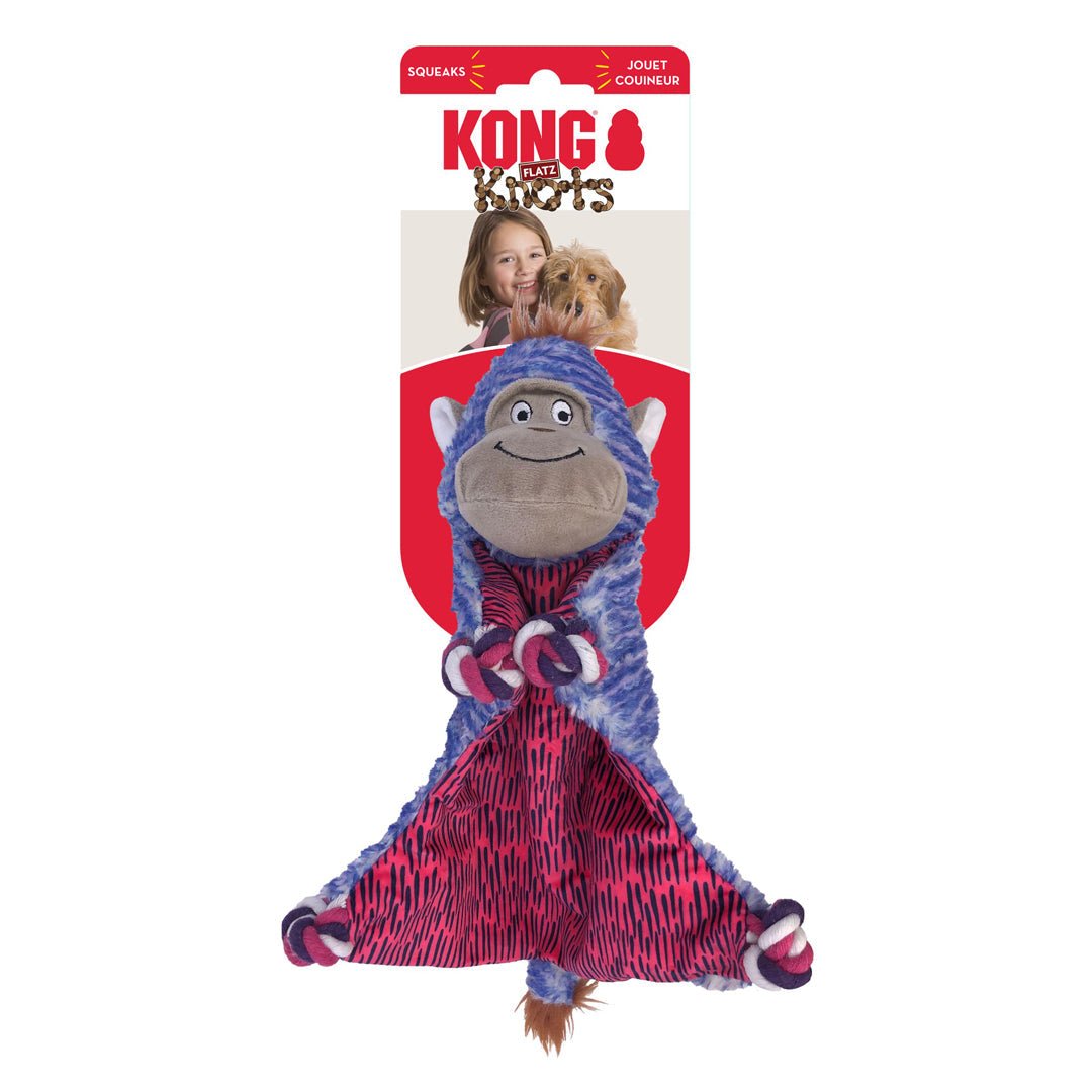 KONG Knots Flatz Dog Toy Monkey 1ea/SM/MD - Pets Perfect