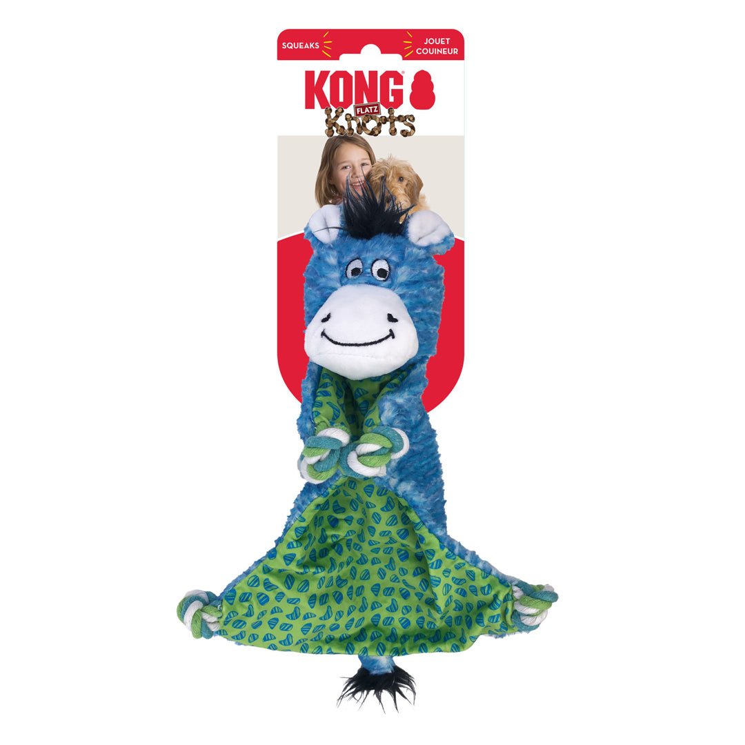 KONG Knots Flatz Dog Toy Zebra 1ea/MD/LG - Pets Perfect
