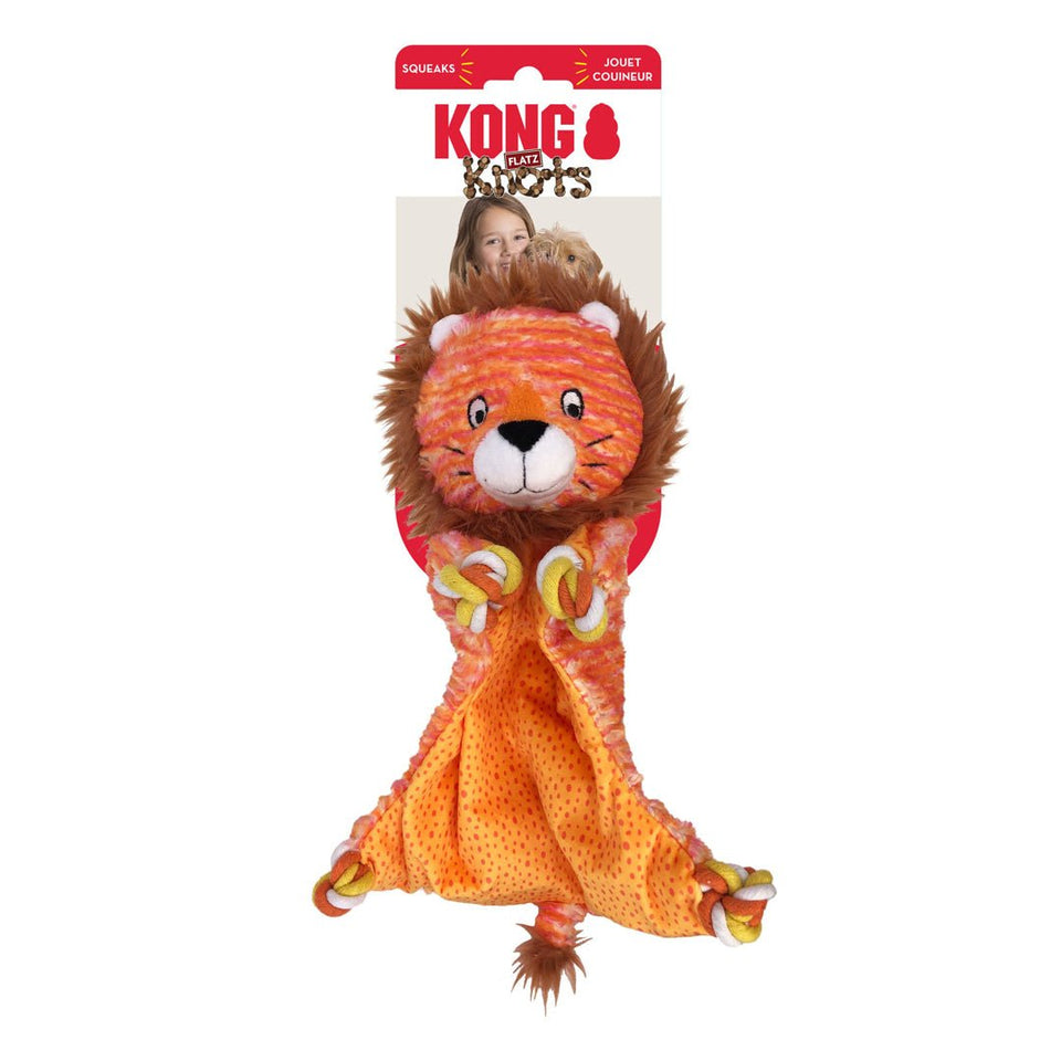 KONG Knots Flatz Dog Toy Lion Medium/Large