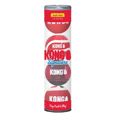 KONG Signature Ball Dog Toy Assorted Small, 4 ct