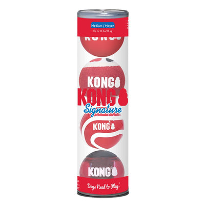 KONG Signature Ball Dog Toy Assorted Medium, 4 ct