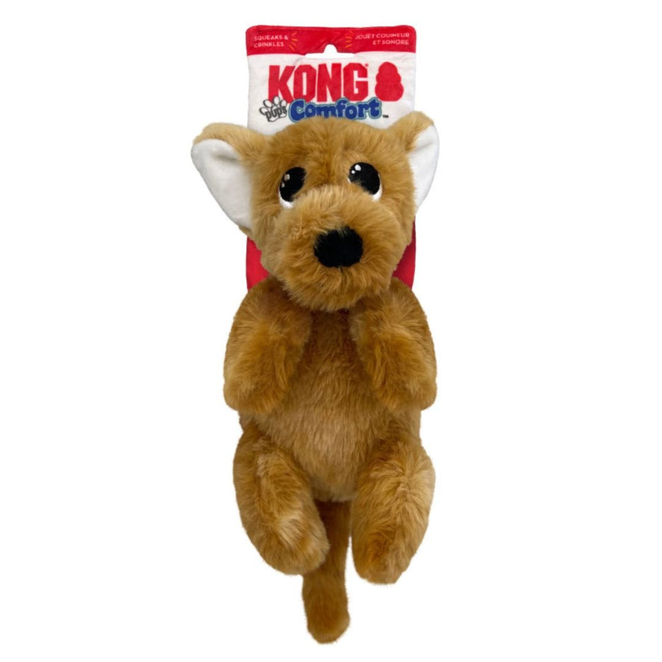 KONG Comfort Pups Peanut Plush Dog Toy Small