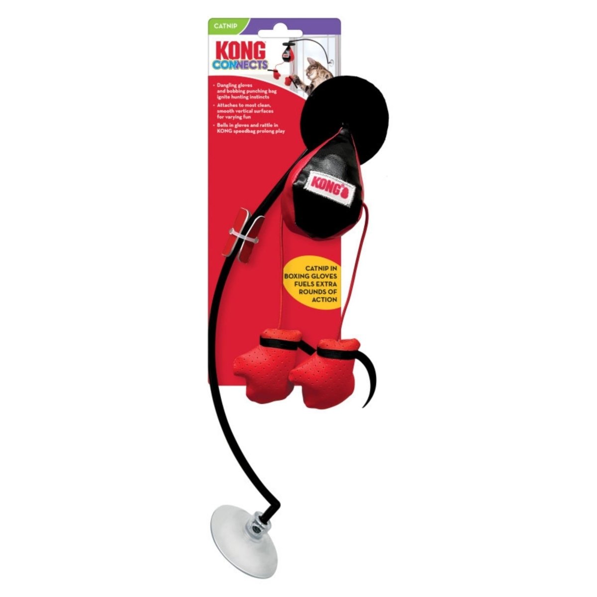 KONG Connects Window Boxing Cat Toy 1ea/One Size - Pets Perfect