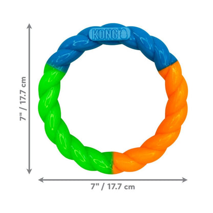 KONG Twistz HighViz Ring Dog Toy Assorted, 1ea/SM - Pets Perfect