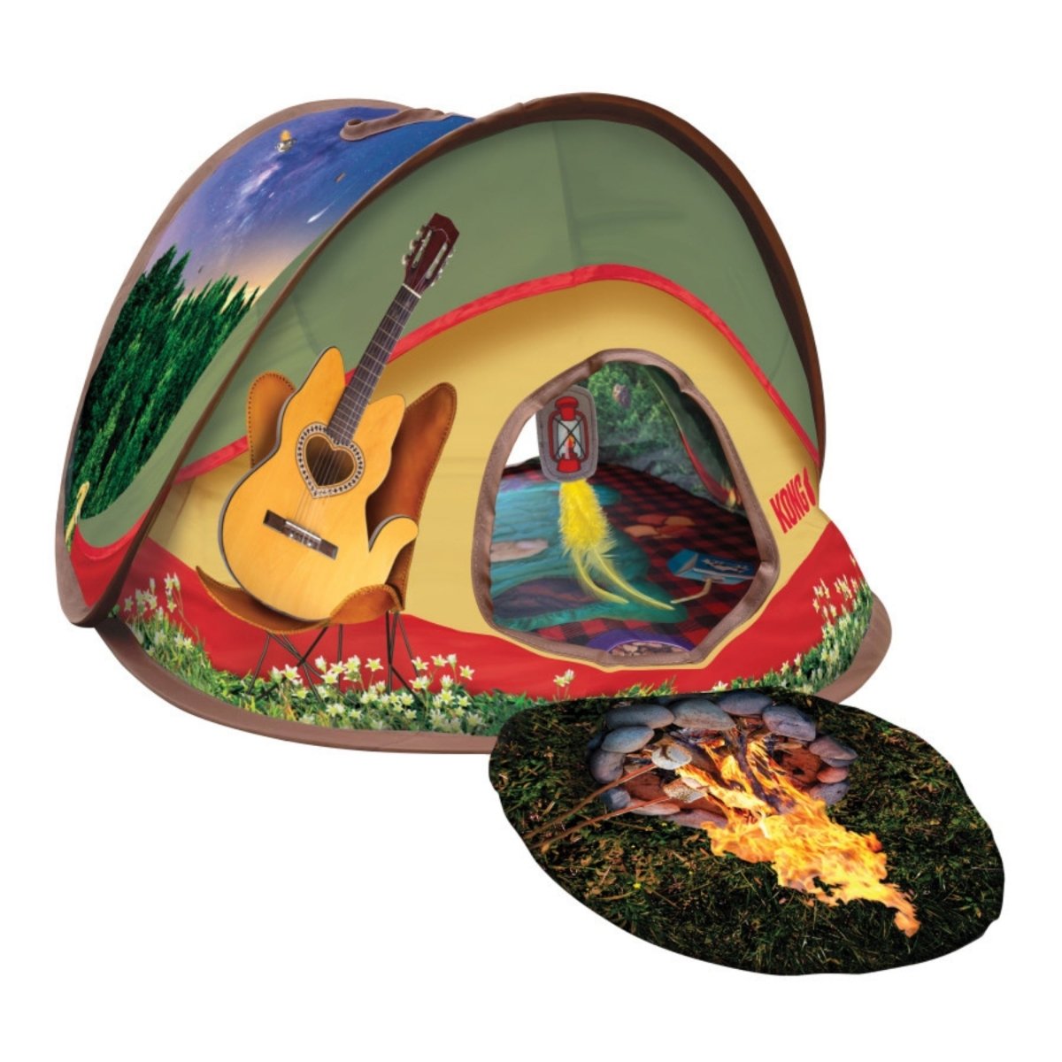 KONG Play Spaces Glamping Tent Cat Toy 1ea/One Size - Pets Perfect