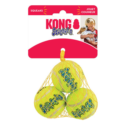 KONG Air Dog Squeaker Tennis Ball Dog Toy 3-Count, Small