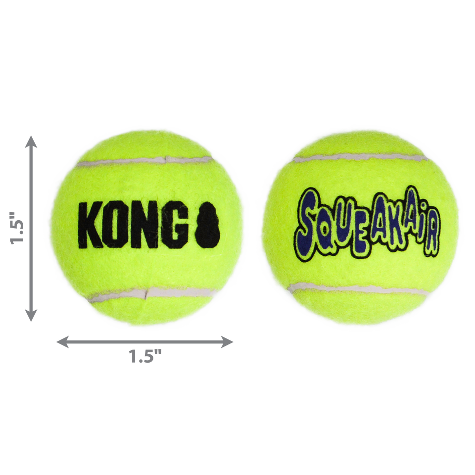 KONG Air Dog Squeaker Tennis Ball Dog Toy 3-Count, X-Small