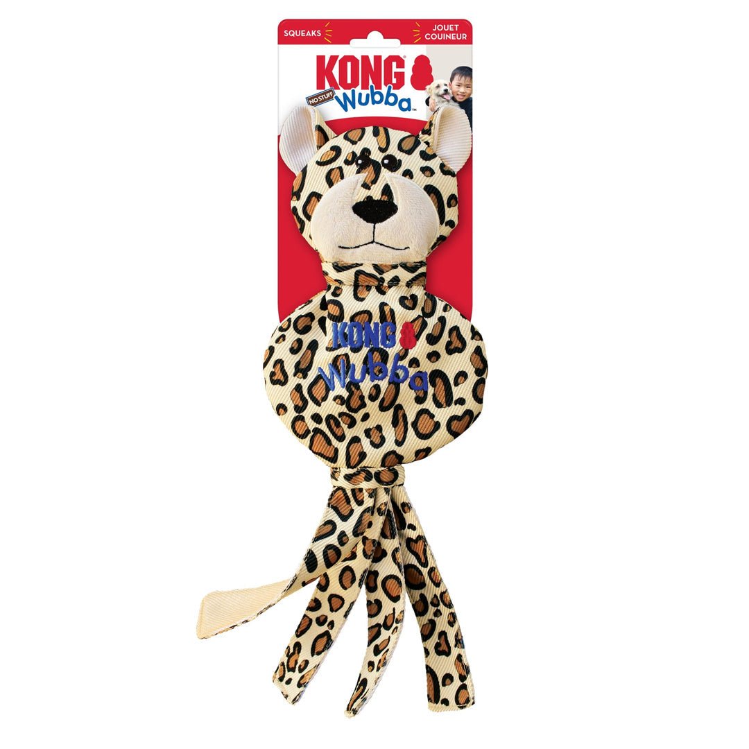 KONG Wubba No Stuff Dog Toy Cheetah 1ea/LG - Pets Perfect