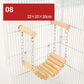 Natural Wood Hamster Playground with Swing & Fence - Pets Perfect