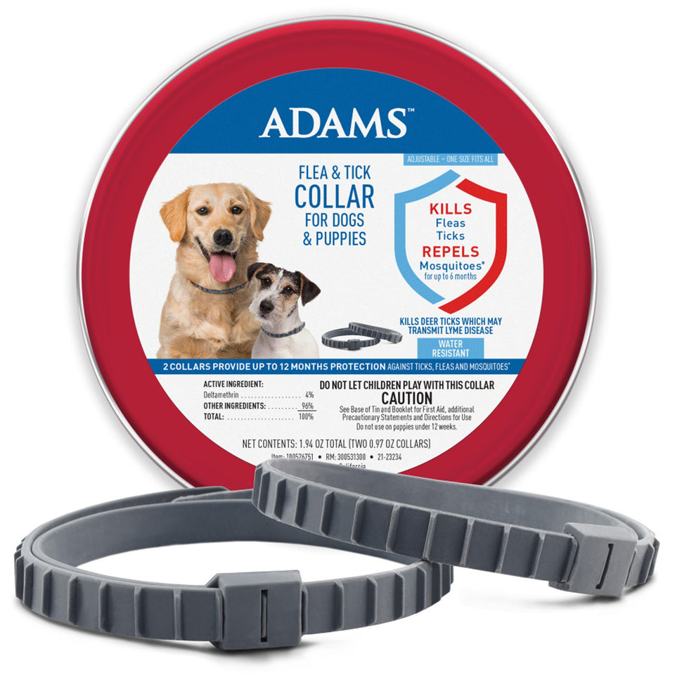 Adams Flea Tick Dog Collar for Dogs Puppies 2 ct