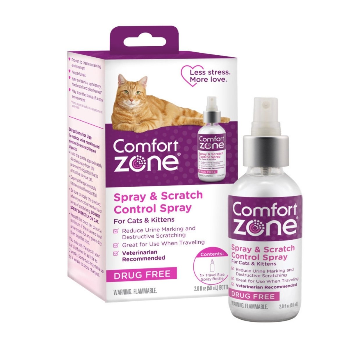 Comfort Zone Comfort Zone Scratch Deterrent and Cat Calming Spray, 2 ounces59.2 mL 1ea/2 oz - Pets Perfect
