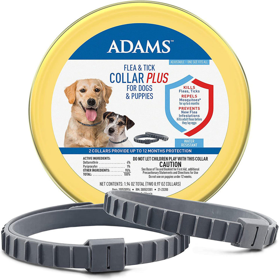 Adams Flea Tick Dog Collar for Dogs Puppies 2 ct