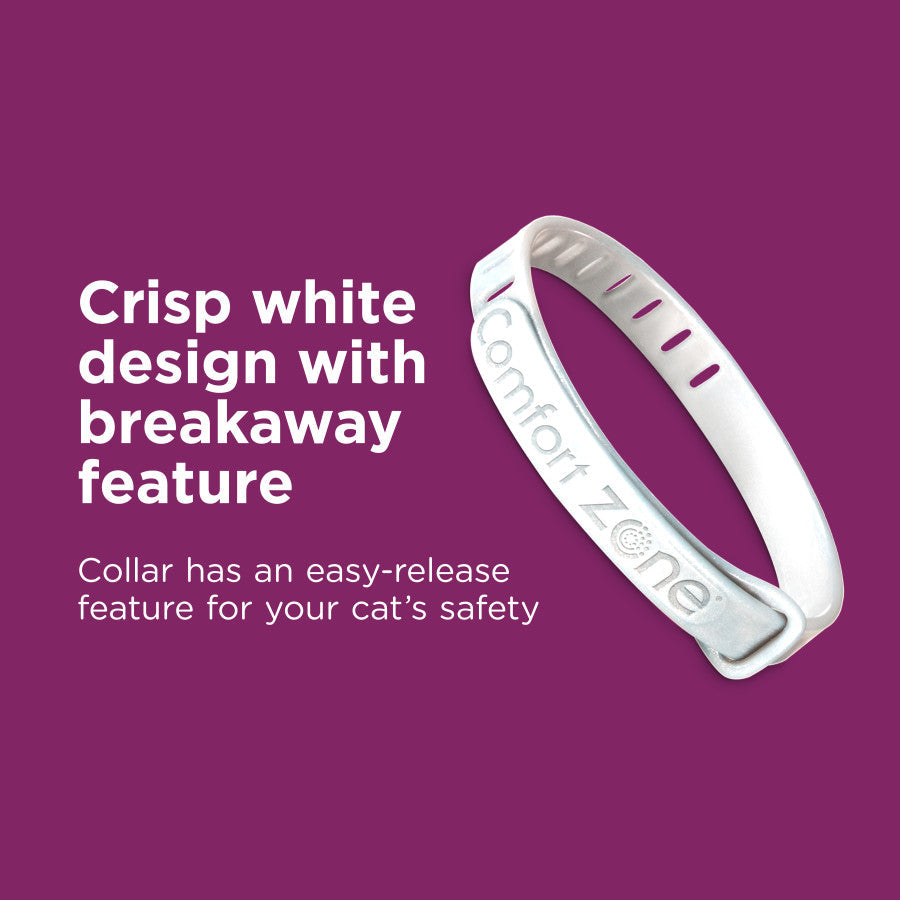 Comfort Zone Comfort Zone Cat Calming Cat Collar White, Single pk