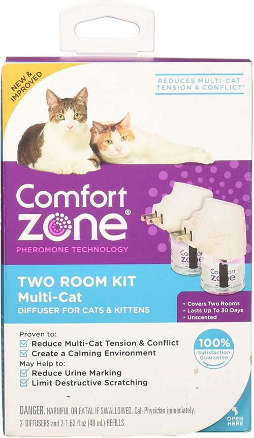 Comfort Zone Comfort Zone Multi Cat Calming Diffuser 1ea/Two pk Diffuser Kit - Pets Perfect