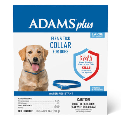Adams Plus Flea Tick Dog Collar for Dogs, Small Large