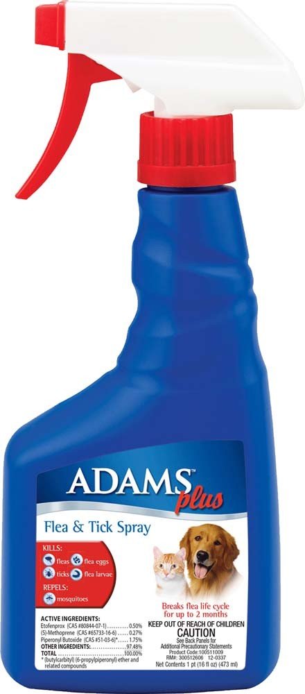 Adams Flea Tick Dog and Cat Spray 1ea/16 fl oz - Pets Perfect
