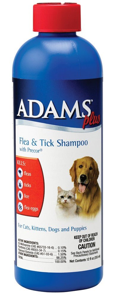 Adams Plus Flea Tick Shampoo with Precor 1ea/12 oz - Pets Perfect