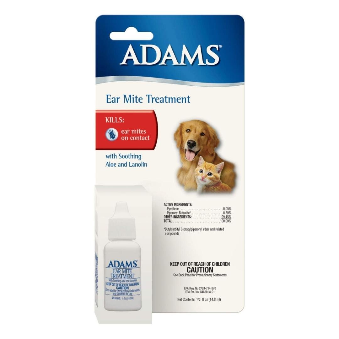 Adams Ear Mite Treatment Clear, 1ea/0.5 fl oz - Pets Perfect