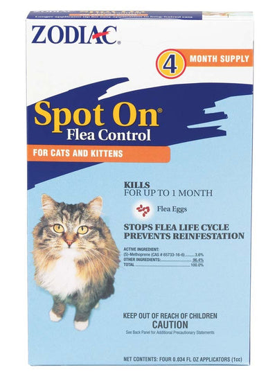 Zodiac Spot On Flea Control for Cats & Kittens 4 ct