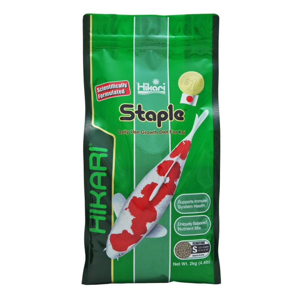 Hikari USA Staple Growth Formula Pellet Fish Food for Koi and Other Pond Fishes 1ea/4.4 lb, Mini