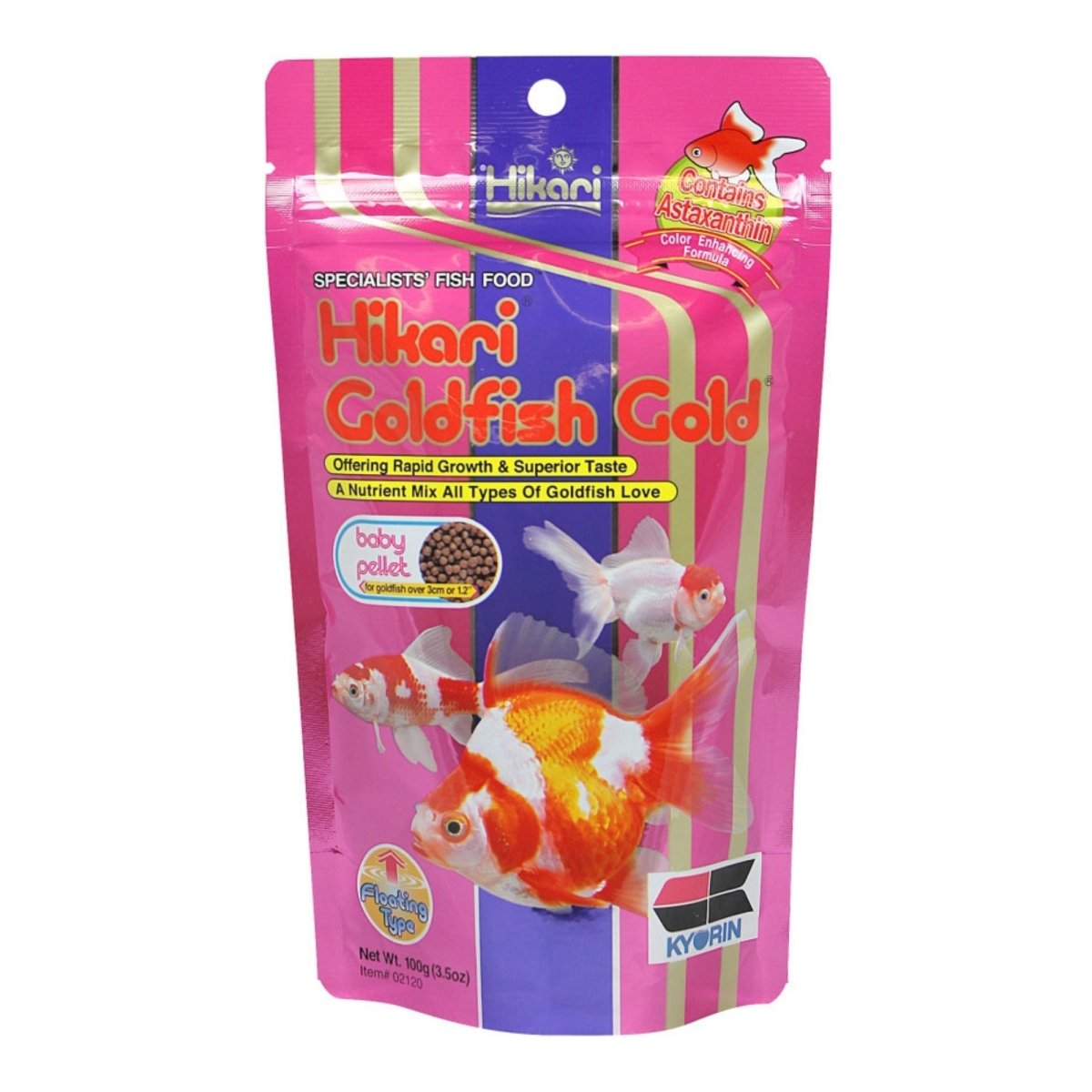 Hikari USA Goldfish Gold Pellets Fish Food 1ea/3.5 oz, Baby - Pets Perfect