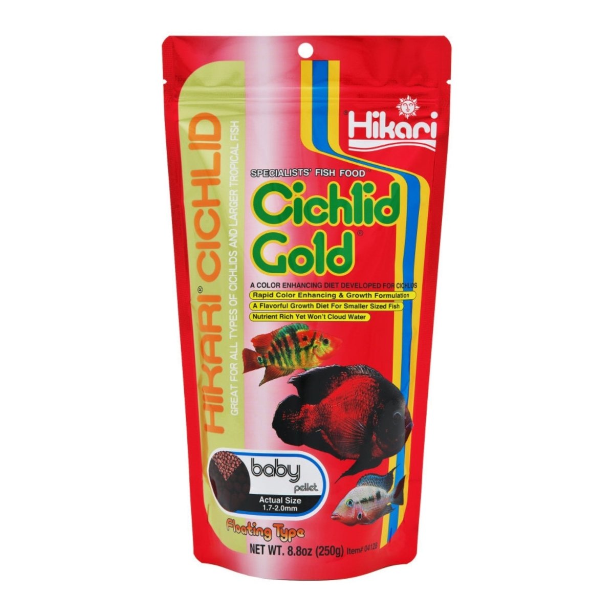 Hikari USA Cichlid Gold Baby Pellets Fish Food 1ea/8.8 oz, Baby - Pets Perfect