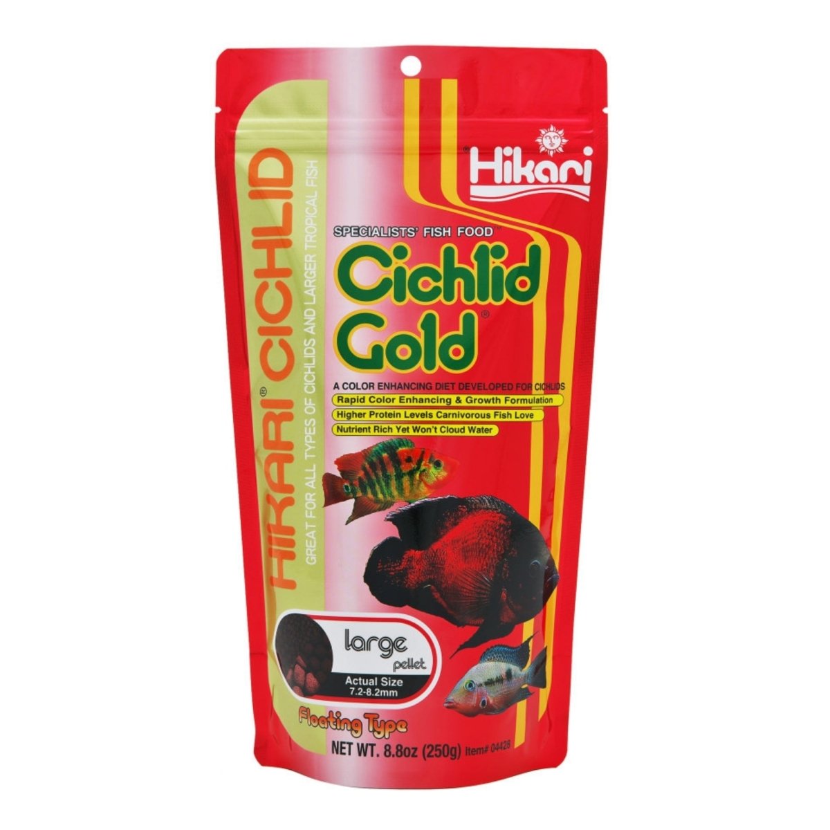 Hikari USA Cichlid Gold Pellets Fish Food 1ea/8.8 oz, LG - Pets Perfect