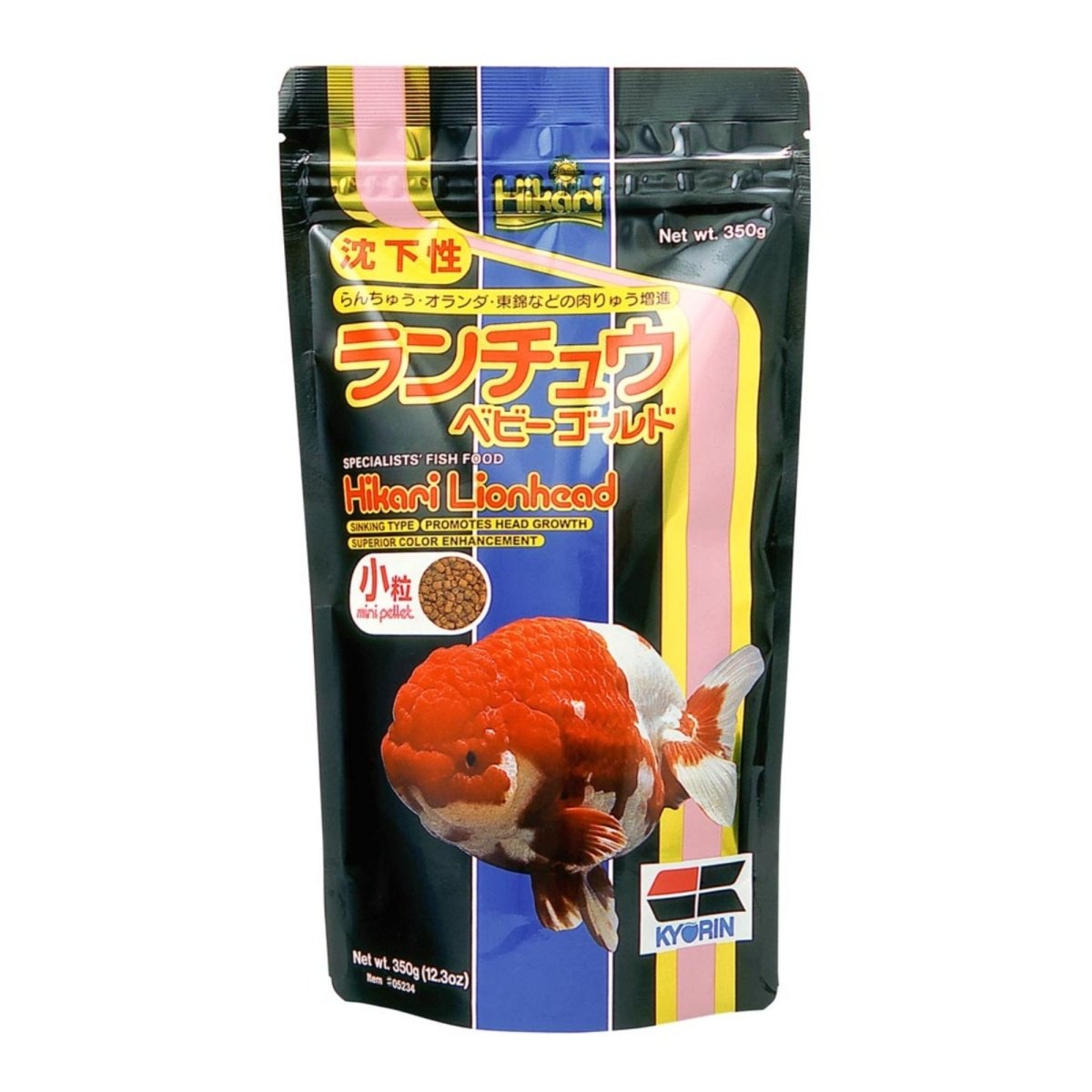Hikari USA Lionhead Sinking Pellets Fish Food 1ea/12.3 oz, Mini - Pets Perfect