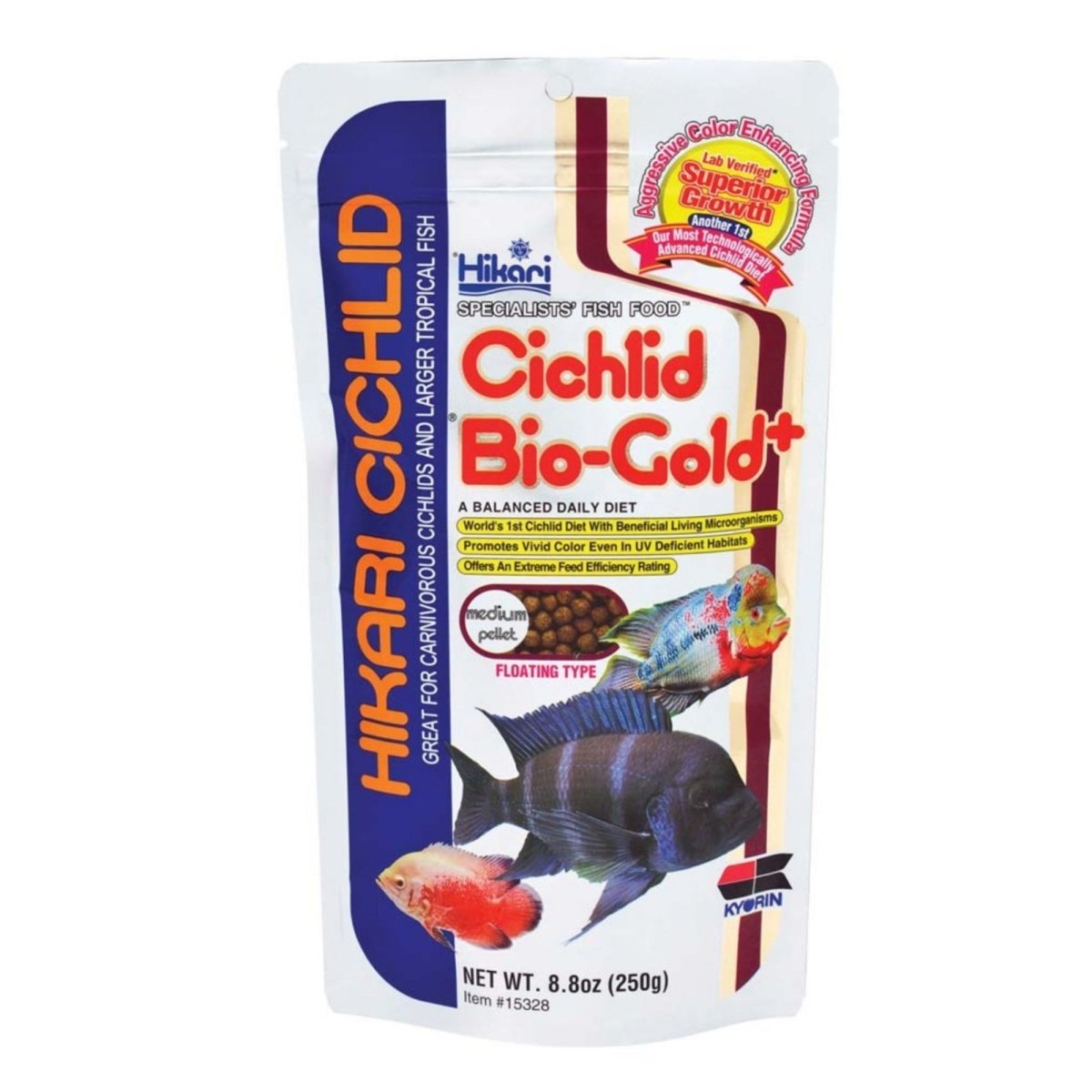 Hikari USA Cichlid BioGold Pellet Fish Food 1ea/2.2 lb, MD - Pets Perfect