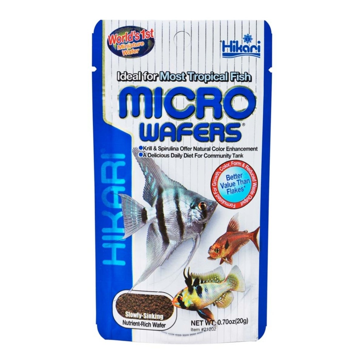 Hikari USA Tropical Micro Wafers Slow Sinking Wafer Fish Food 1ea/0.7 oz - Pets Perfect