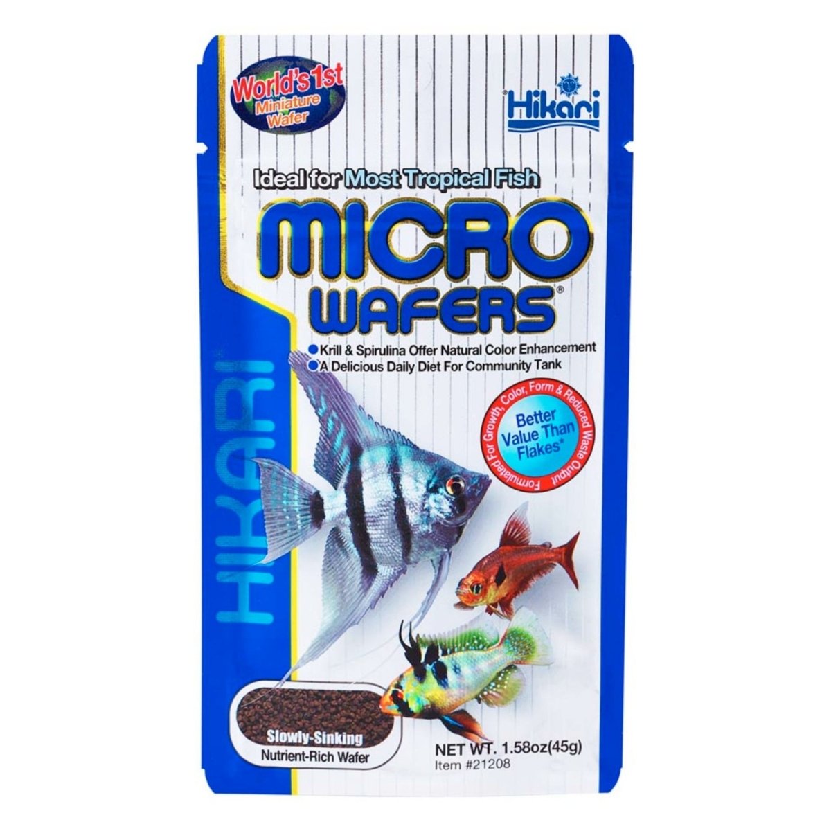 Hikari USA Tropical Micro Wafers Slow Sinking Wafer Fish Food 1ea/1.58 oz - Pets Perfect