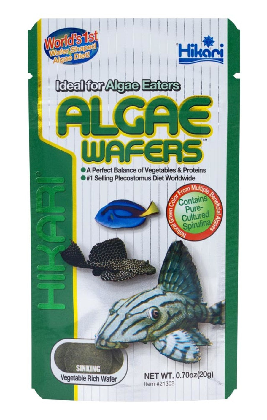 Hikari USA Algae Wafers Rapidly Sinking Wafer Fish Food, 0.7 oz