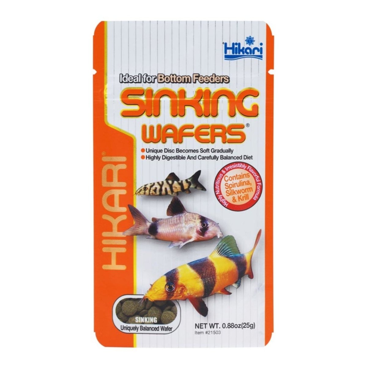 Hikari USA Sinking Wafers Rapidly Sinking Wafer Fish Food 1ea/0.88 oz - Pets Perfect