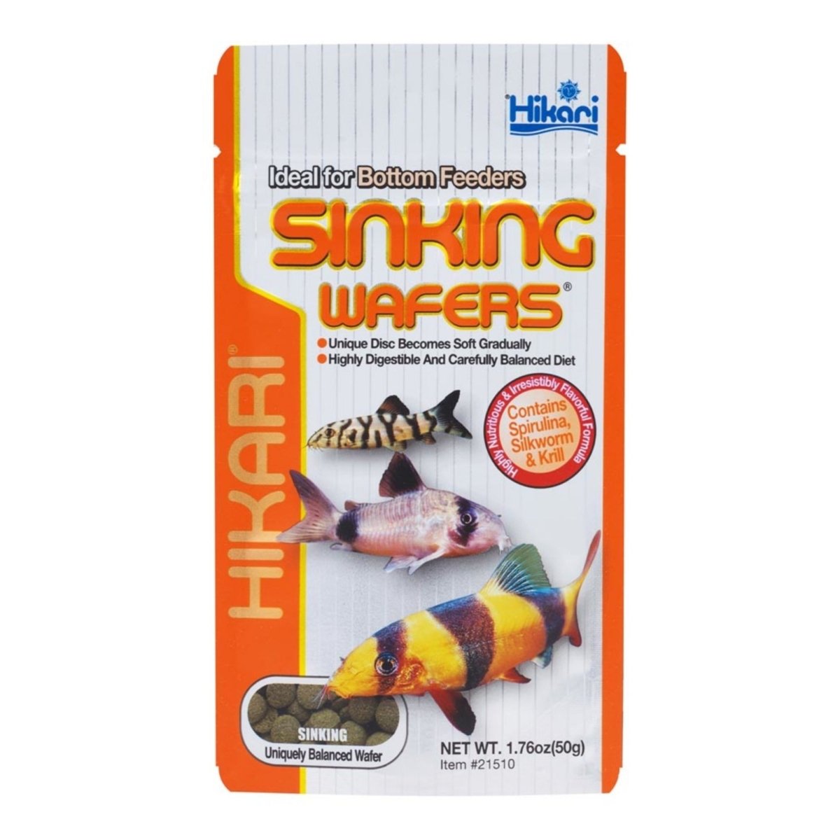 Hikari USA Sinking Wafers Rapidly Sinking Wafer Fish Food 1ea/1.76 oz - Pets Perfect